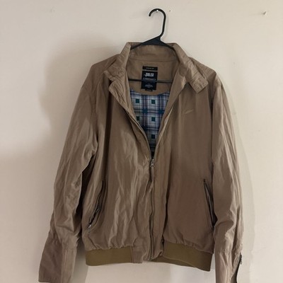 Publish Legacy Bomber Jacket Tan Plaid Lined Full Zip