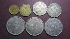 Hong Kong 5, 10, 50 Cents 1, 5 Dollar Coins