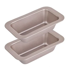 2 Pack,6 Inch Mini Loaf Pan for Non-Stick Baking Bread,Carbon Steel