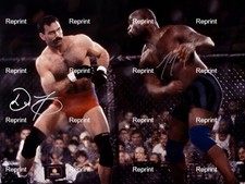 DON FRYE & GARY GOODRIDGE WRESTLER REPRINT DUAL SIGNED PHOTO 8x11. #2