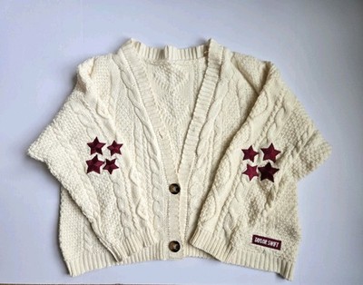 Taylor Swift Red Stars Cardigan Taylor's Version Cable Knit