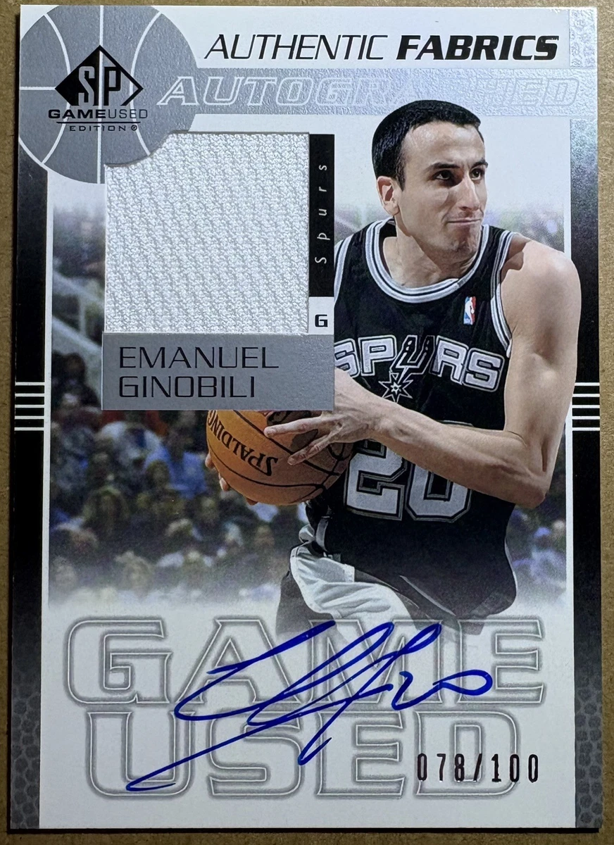 Manu Ginobili Basketball Autographed Sports Trading Cards