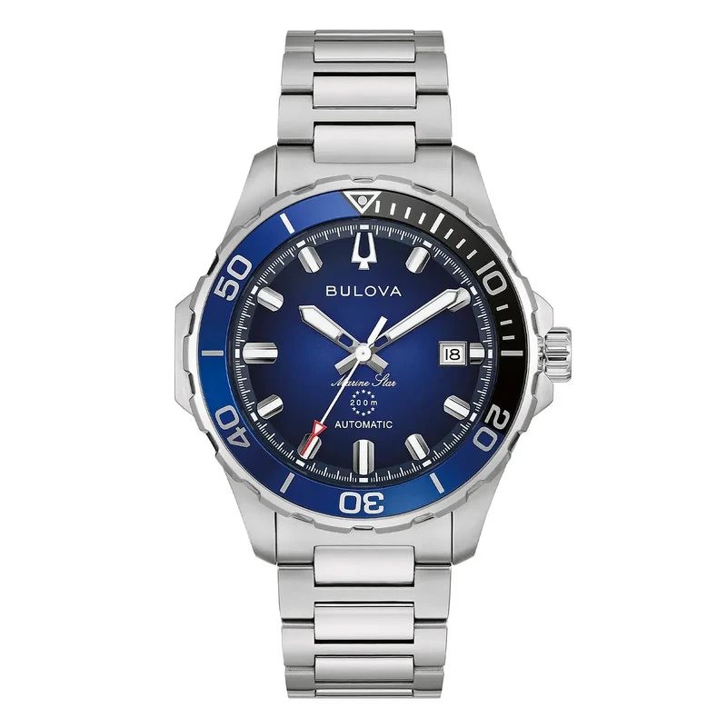 Montre Bulova Homme Marine Star acier 98B466 pour le sport nautique et le bureau