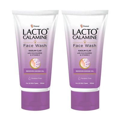 Lacto Calamine Daily Facewash mit Kaolin Tonerde Vitamin E je 100ml 2er Set