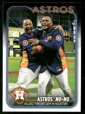 2024 Topps #329 Astros No-No: Valdez Throws Gem in Houston