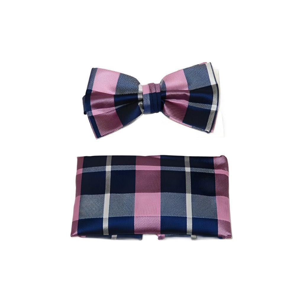 Mens Fancy Bow TieHankie Set By JValintin Soft Microfiber Silky JVBT-39 5190₽