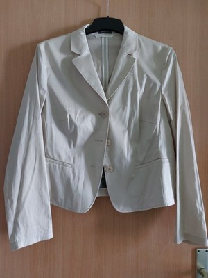 BASLER Damen Sakko Blazer Elegant Baumwolle Gr.40 hell beige neu mit Etikett