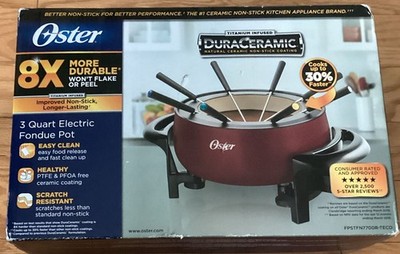 Oster DuraCeramic 3 Quart Electric Fondue Pot