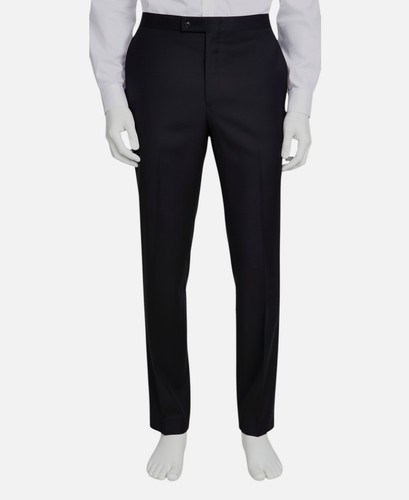 Michael Kors, Michael Kors Men's Black Classic-Fit Wool Blend Tuxedo Suit Pants Size 42W/30L