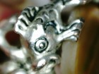 Vintage 1950s Sterling Silver Cyvra Abalone Mermaid Ring Size 5 (10.63g) — photo 10