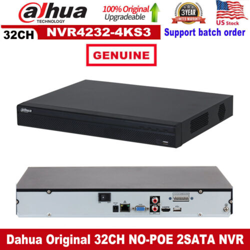Grabadora de Video DAHUA Original GENUINA 32CH NO-POE NVR4232-4KS3 2SATA 12MP - Imagen 5 de 9