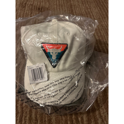 Under Armour Project Rock Hat Adjustable Back White Bull Logo Cap OSFM NWT NIP