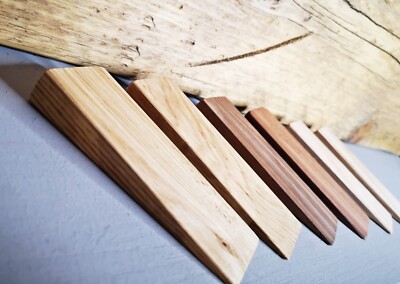 EICHE, WALNUSS oder ASCHE Massivholz Hartholz Holztür Keilstopper Türstopper