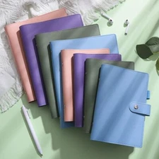 New A6 A5 PU Leather Loose Leaf Notebook Cover Diy Journal Agenda Planner Cover