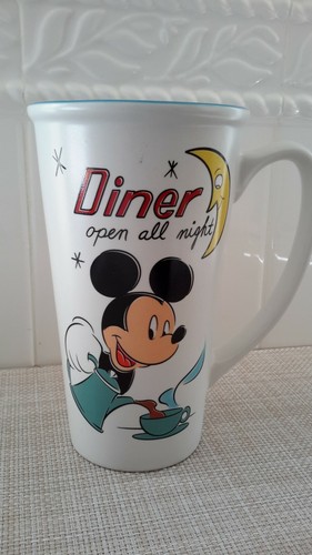 Disneystore Mickey Mouse 'Diner Open All Night' Ceramic Coffee Mug EUC - Picture 7 of 11