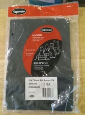 Superior 2PKT Black Bib Apron 2948180 2PBIABKU - NEW