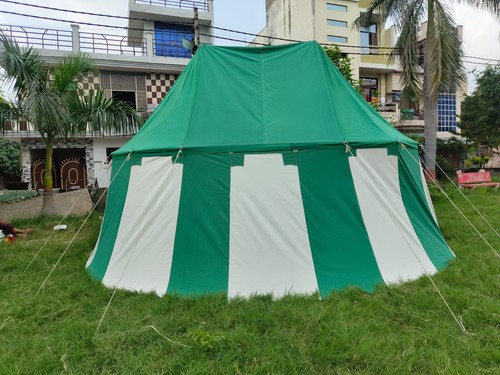 WEEKEND SALE Camping Tent Medieval Burgandian 5x3 Meter Green White Event tent - Picture 10 of 17