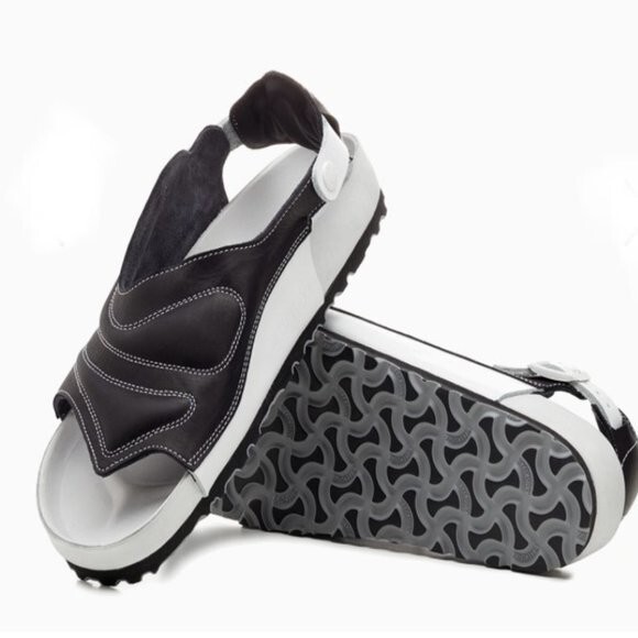 Birkenstock x Saskia Lenaerts Terra leather sandals. Exquisite. Size: 8, 41 CSM Terra by Saskia Lenaerts Natural Leather in Color White  main image 2