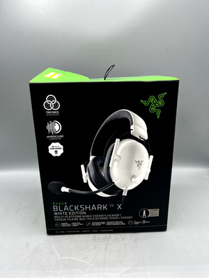 Razer BlackShark V2 X White Multi Platform Wired Gaming Headset NEW Damaged Box