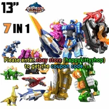 Miniforce Super Dino Seven 7 Dinosaurs Figure Power Ranger 13" Robot Combiner