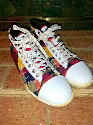 plaid tennis shoes