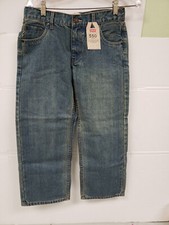 Levis 550 Boys Blue Denim Jeans Relaxed Fit Adjustable Waist Sz8 Husky 28x23