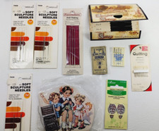 Vintage lot of over 50 Sewing and embroidery Needles Lot quilting