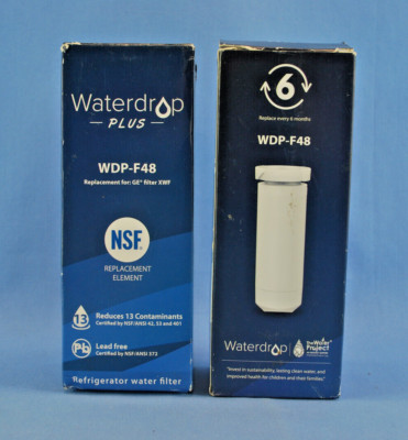 Waterdrop PLUS WDP-F48 Replacement GE XWF Refrigerator Water Filter (LOT of 2)