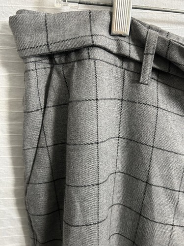 Calvin Klein Collarless Plaid Topper Long Jacket Blazer Suit Set Size 14 - Afbeelding 12 van 17