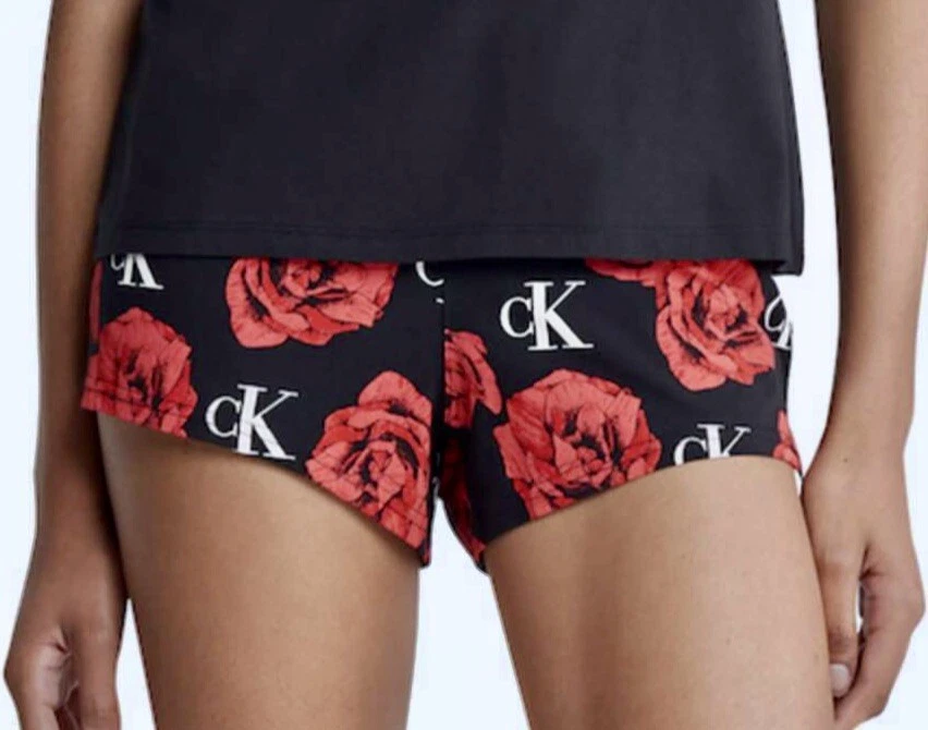 Pantalones Cortos para Dormir Calvin Klein Archivo Logo Encantadores Rosas Algodón para Mujer XS S M L XL Foto 3 de 4