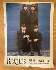 VINTAGE "THE BEATLES LONDON PALLADIUM ROYAL COMMAND PERFORMANCE 1963" POSTER