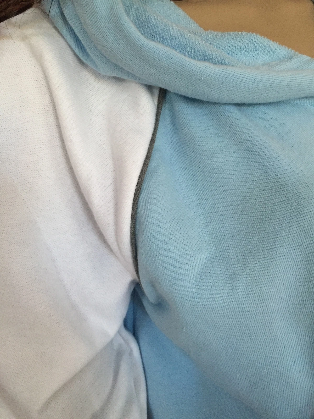 UNDERCOVER Felpa con cappuccio Victorias's Secret ROSA perfetta cerniera intera grande giacca blu bianca