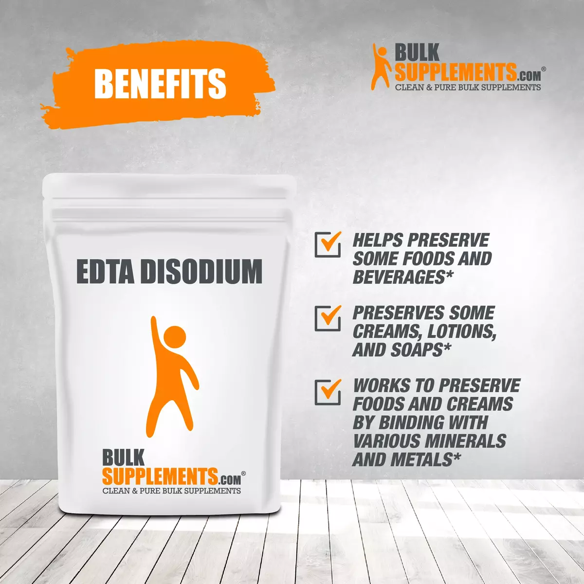 BulkSupplements Disodium EDTA - Chelation