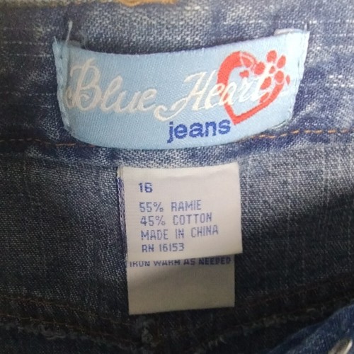 Blue Heart Jeans Denim Mini Skirt Y2K Heart Dice Painted Patches Womens Size 16 - Picture 3 of 12