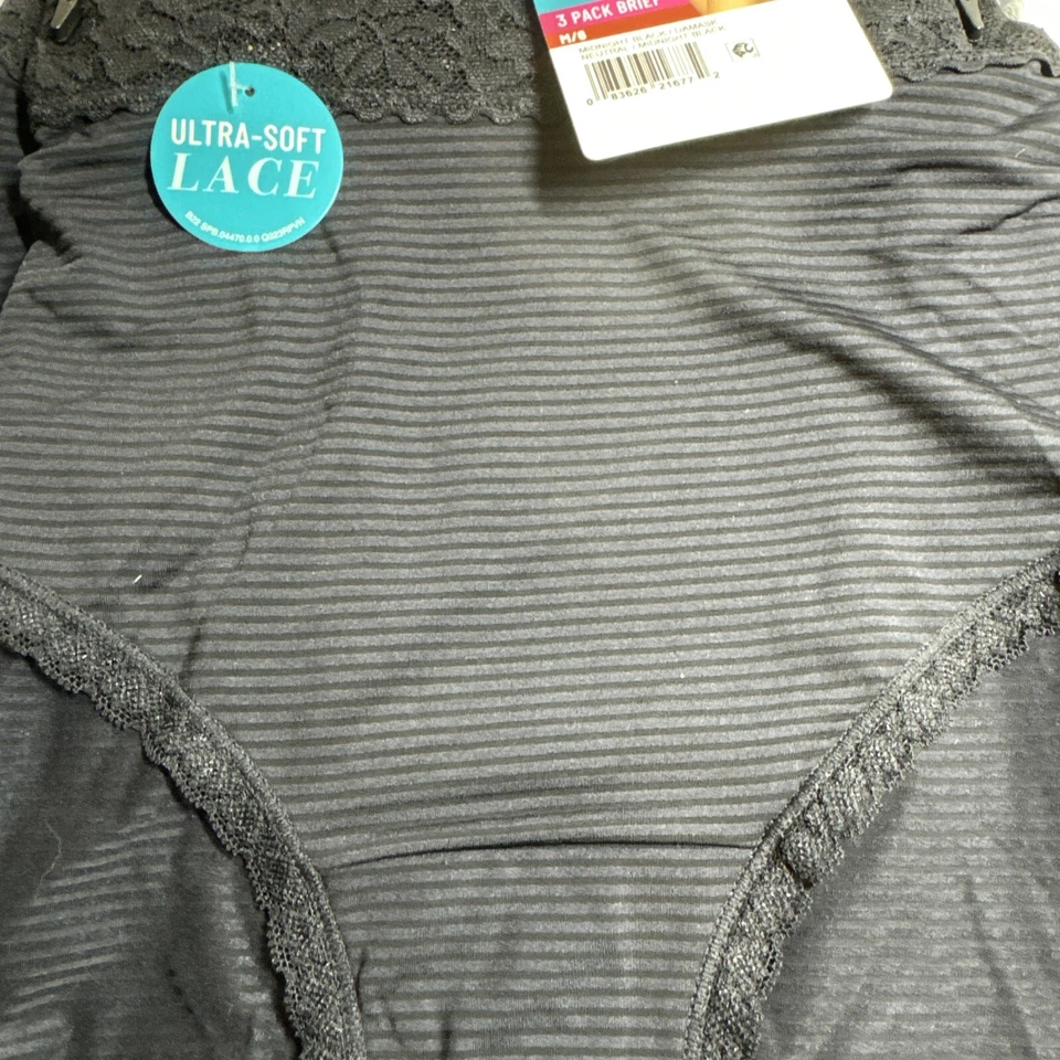 Paquete de 3 bragas cortas Vanity Fair Radiant Collection ligeras y de lujo talla M/6 Foto 2 de 4
