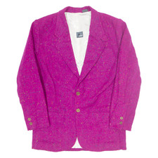 Vintage Liz Wear Womens Blazer Jacket Pink Wool 90s S