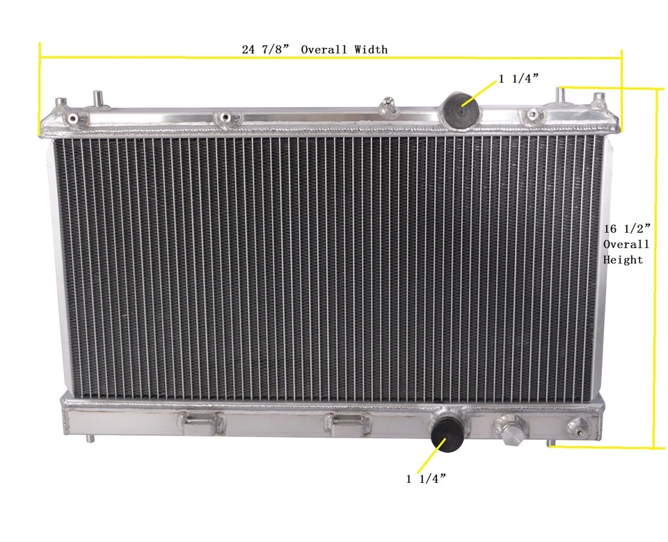 Radiador de refrigeración todo aluminio para Dodge Neon 1995-1999 2,0 L l4 (1996 1997 1998) Foto 2 de 4