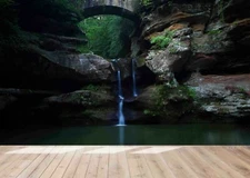 3D Garden Landscape Wallpaper Wall Mural Removable Self-adhesive Sticker9153