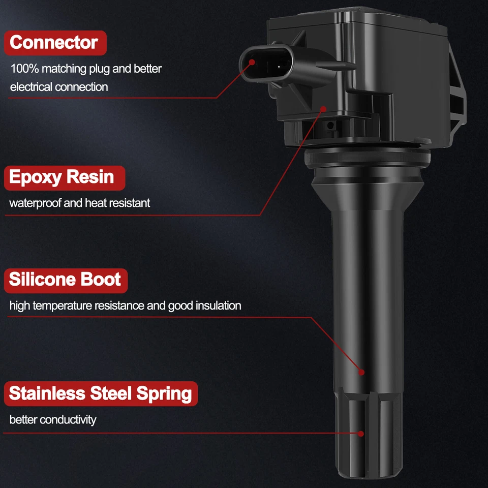 CCIYU 4 Ignition Coil + 4 Spark Plug For 2013-2014 Scion FR-S Subaru BRZ 2.0L H4 - Image 4 of 4