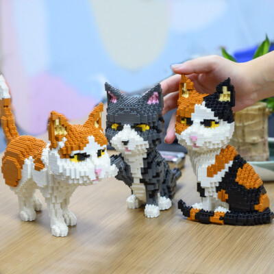 Balody Cat Block Animal World for Kitten Pet 3D DIY Mini Game Kids