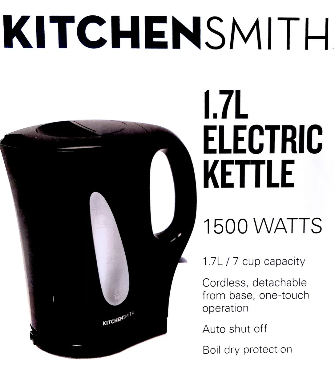 KitchenSmith by Bella Electric Tea Kettle - Black