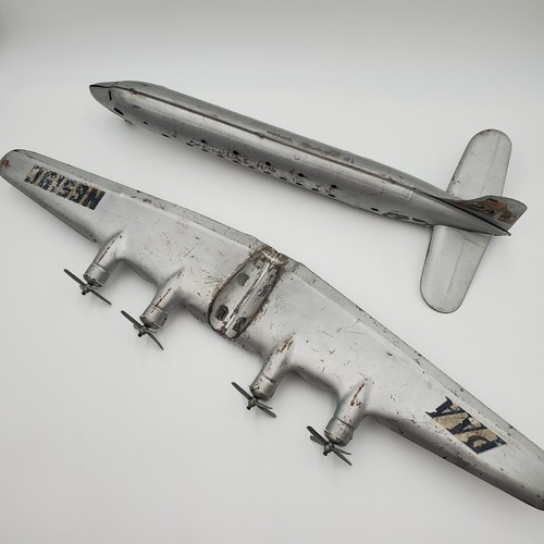 VTG MARX Pressed Steel Airplane Pan Am American World Airways N6519C Prop Plane - Picture 3 of 21