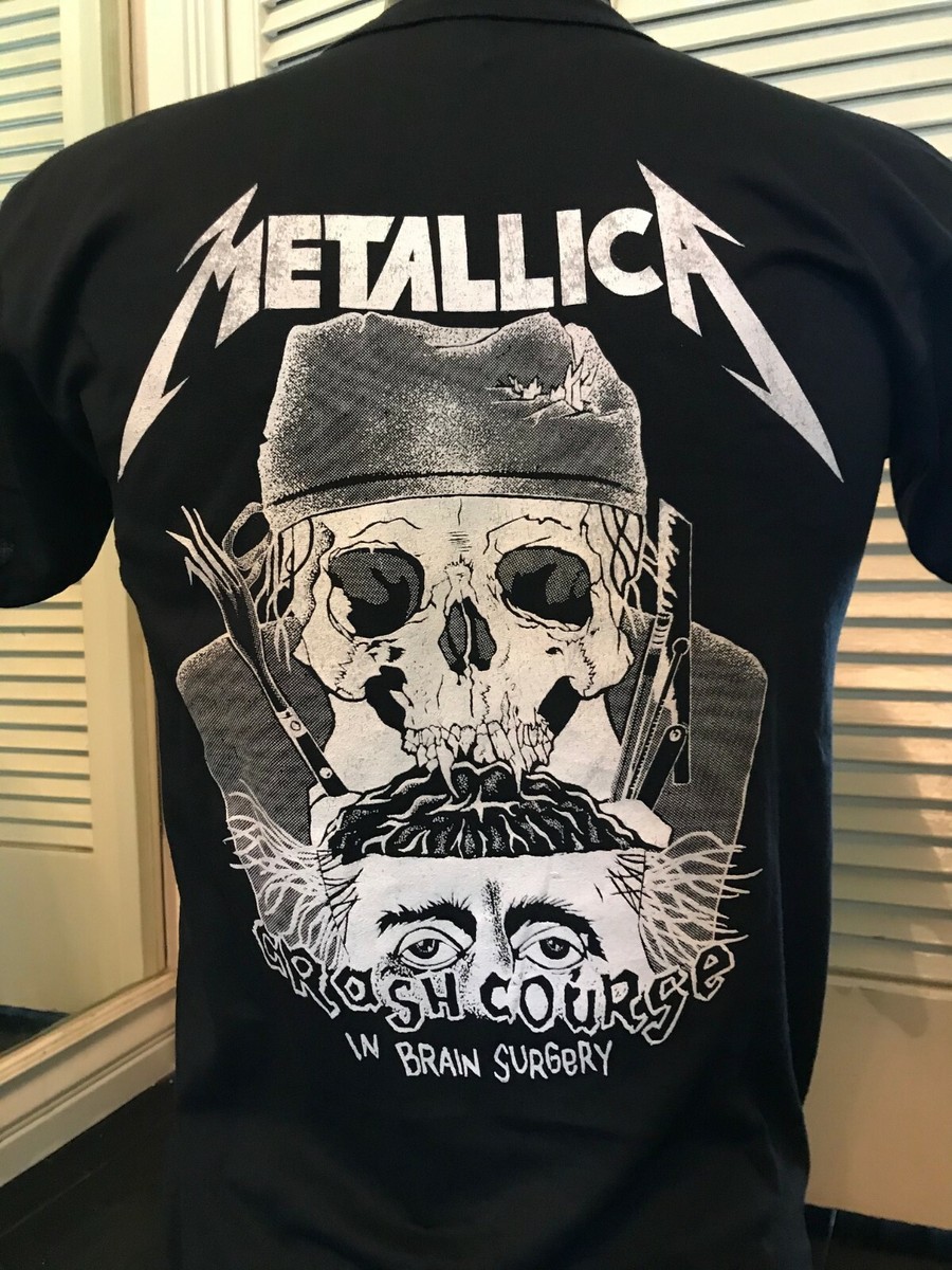 Rare Metallica 80's Justice For All Crash Course Tour Shirt