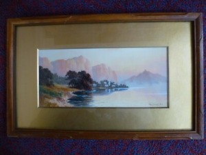 Vintage Art Deco E. Douglas Watercolour Painting Lake Garda Italy 1920 1930 | Ebay