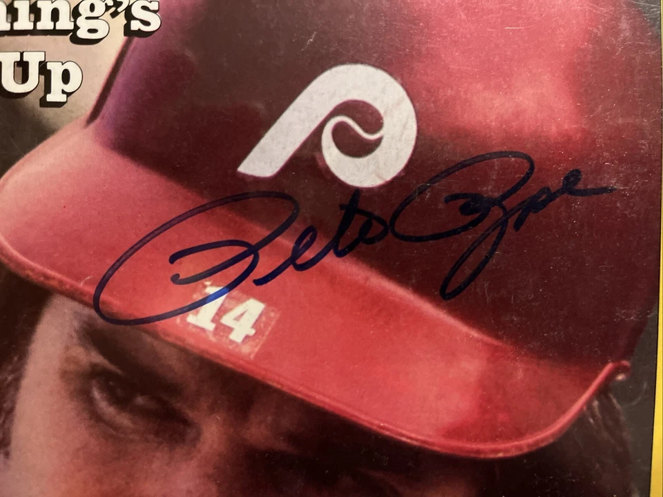 Z2 1982 PETE ROSE с автографом/подписью JSA CERT внутренний спортивный журнал PHILLIES - Изображение 3 из 3