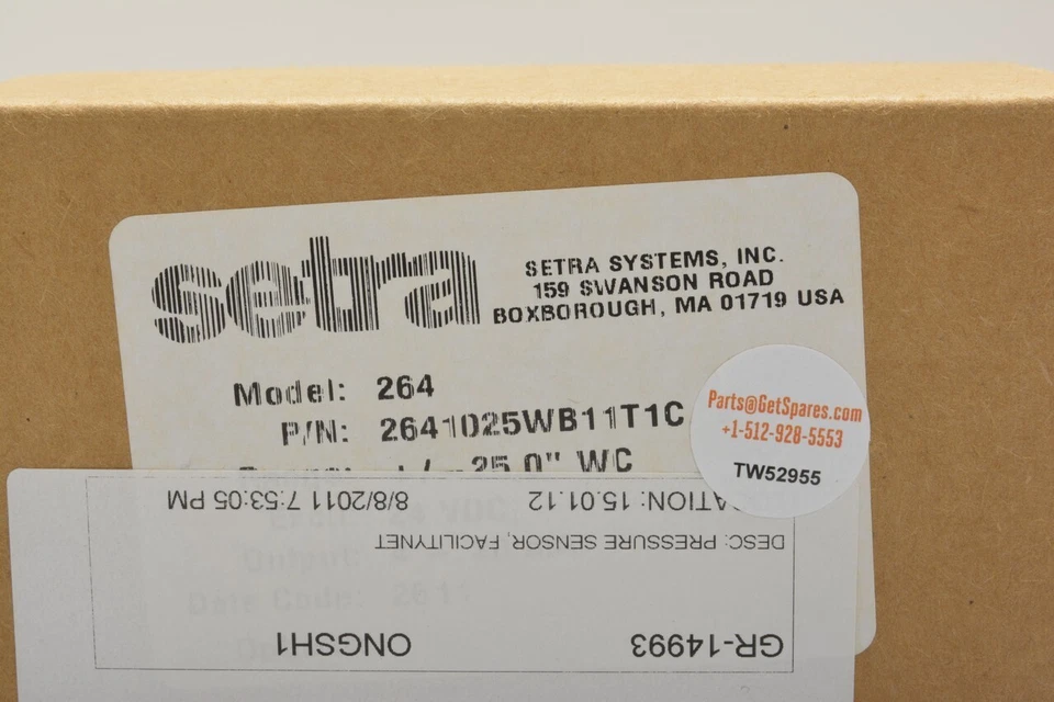 2641025WB11T1C(LOT OF 12) / MODEL 264 DIFFERENTIAL PRESSURE TRANSDUCER / SETRA - Image 2 of 4