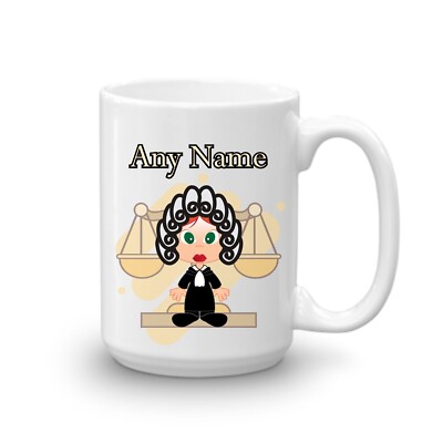 Personalisierte 15 Unzen Richter Tasse Barrister Anwalt Jurastudent Abschluss Geschenk Sie