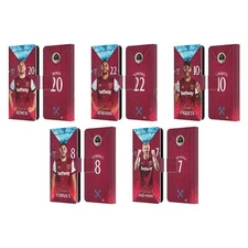 WEST HAM UNITED FC 2023/24 FIRST TEAM LEATHER BOOK CASE FOR MOTOROLA PHONES
