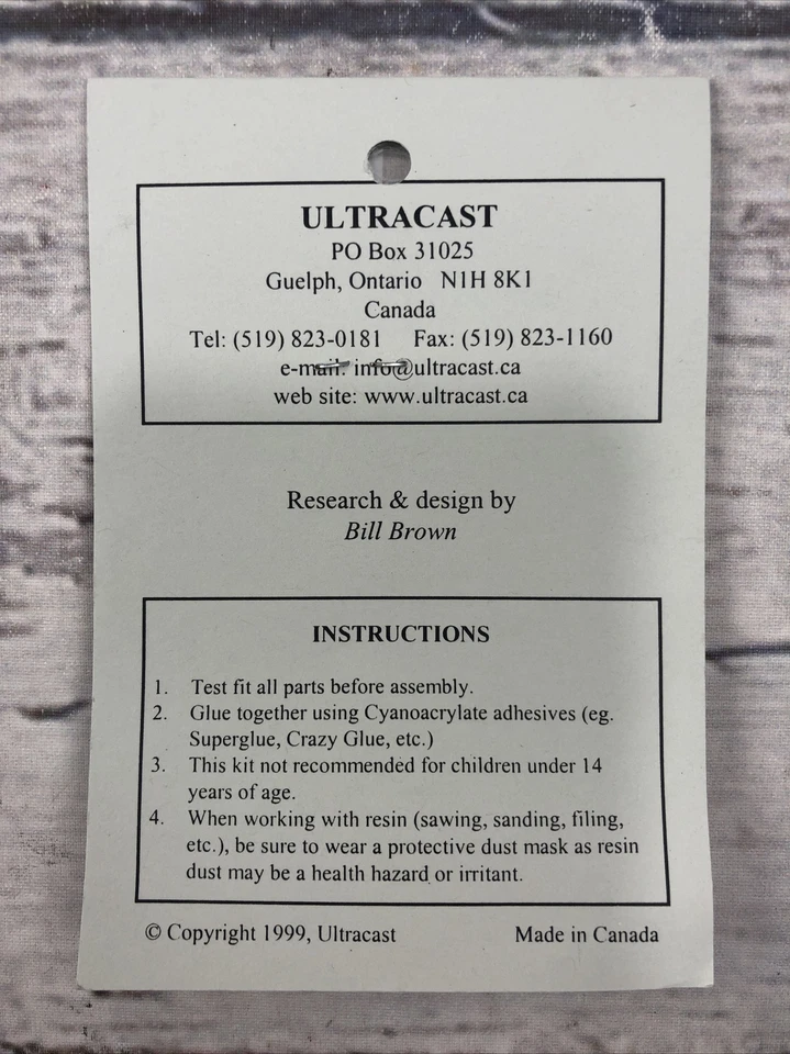 New Ultracast De Havilland Mosquito Tail Wheel 1/48 scale (TAM kit) ULT48045 - Image 2 of 2