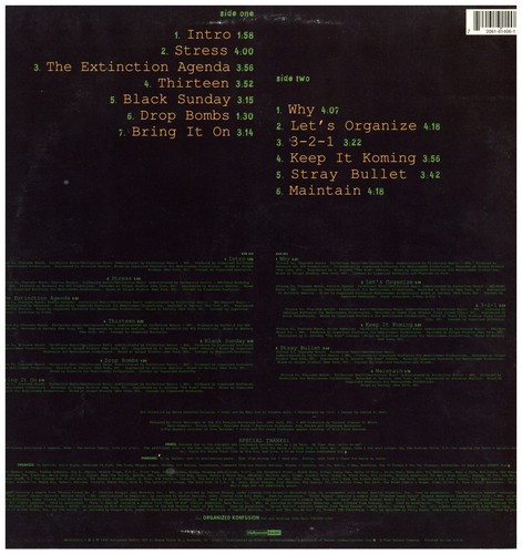 Organized Konfusion - Stress: The Extinction Agenda '94 LP US ORG!VG+/EX- - Imagen 2 de 5